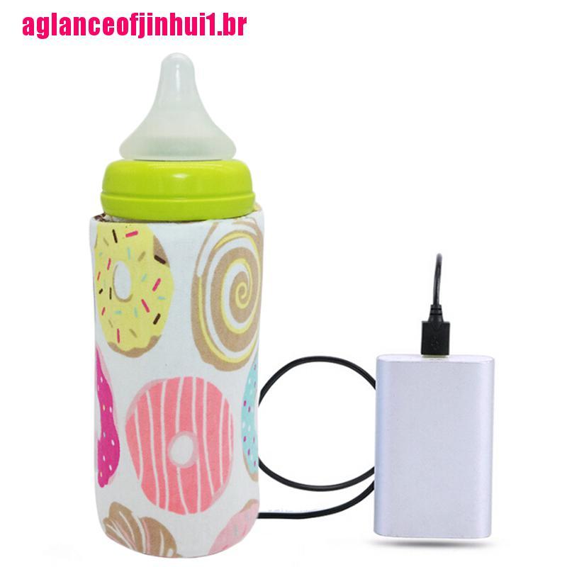 Aquecedor De Mamadeira Portátil Flexível Para Viagem Bebê