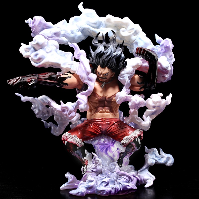 28cm Anime One Piece Figure Luffy Gear 4 Action Figure snake man Caixa De Cor Action Figure One