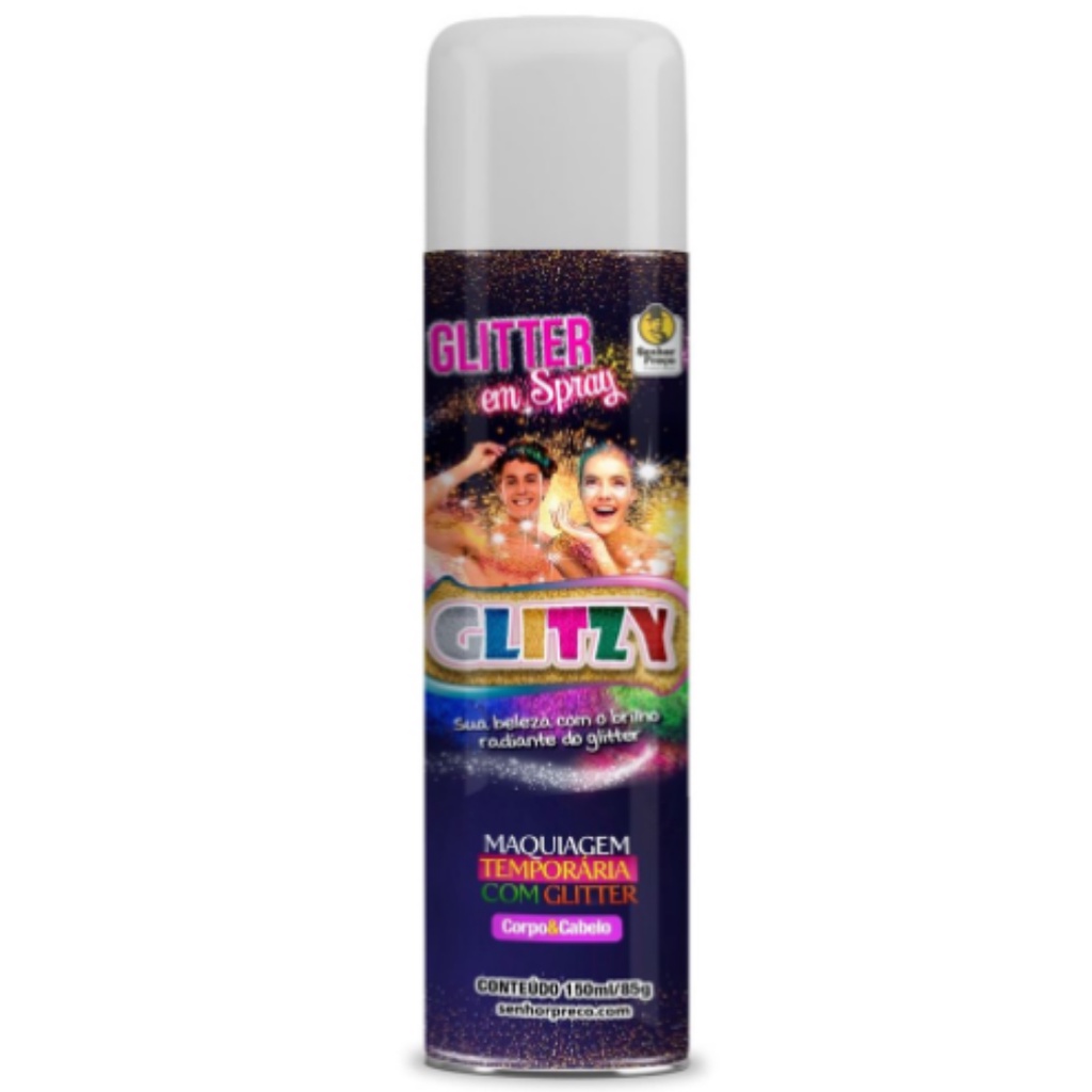 spray de glitter glitzy prata 150ml Shopee Brasil