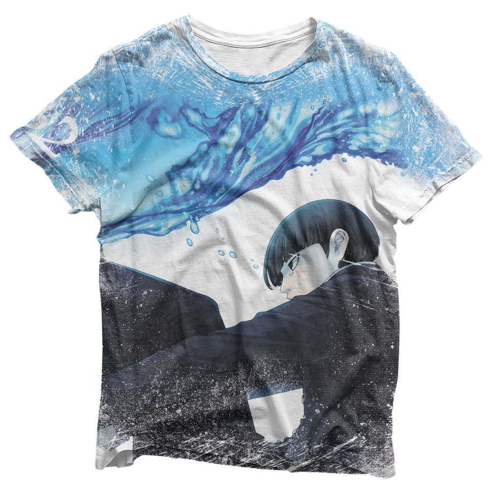 Camisa Shigeo Kageyama Arte Pensativa Camisas Mob Psycho 100 Estampa