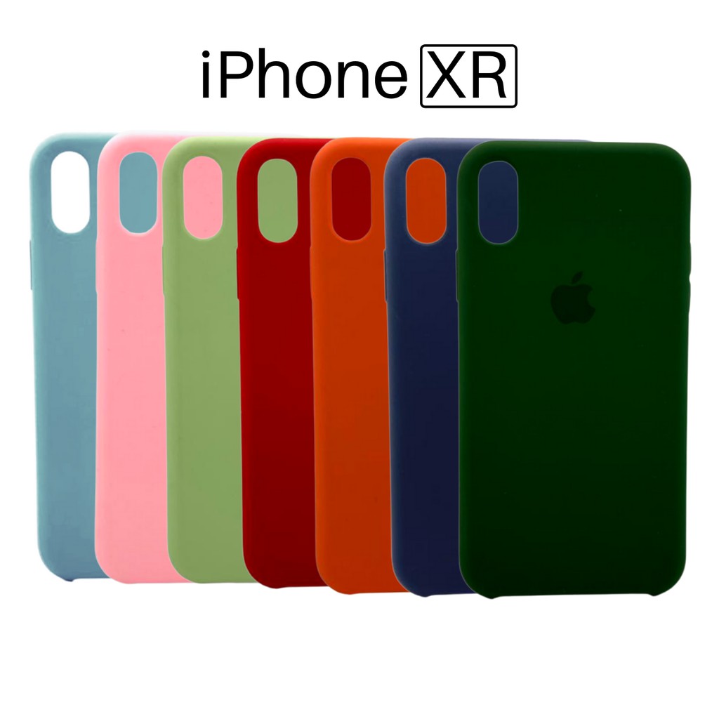 Case iphone XR Aveludada Capa Capinha Silicone com Logo Apple BeeCost