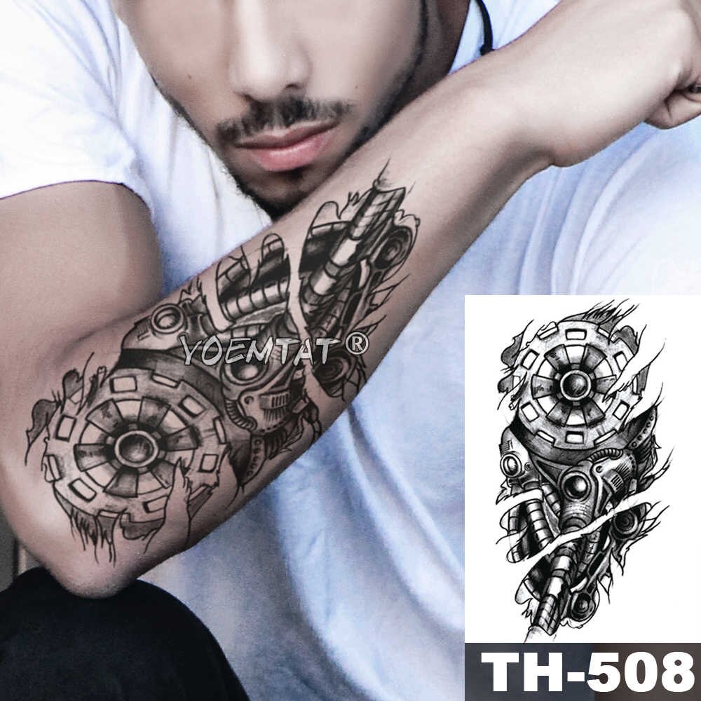 Waterproof Temporary Tattoo Sticker Arm Totem Tribe Tatoo Water Transfer Flame Power Style Body Art Fake Tatto | Shopee Brasil 1000_x_1000_jpg