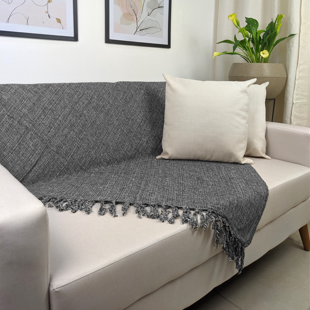 Manta Para Sofá Cinza Mesclado 2,40 X 1,80 Escorrega o Preço