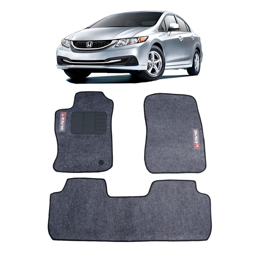Tapetes Carpete Honda Civic Grafite 2014 2015 2016 Personalizado com