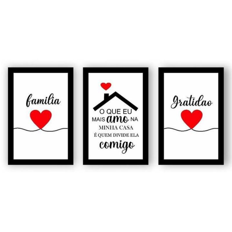 kit Quadro Decorativo Para sala trio lindo. Shopee Brasil