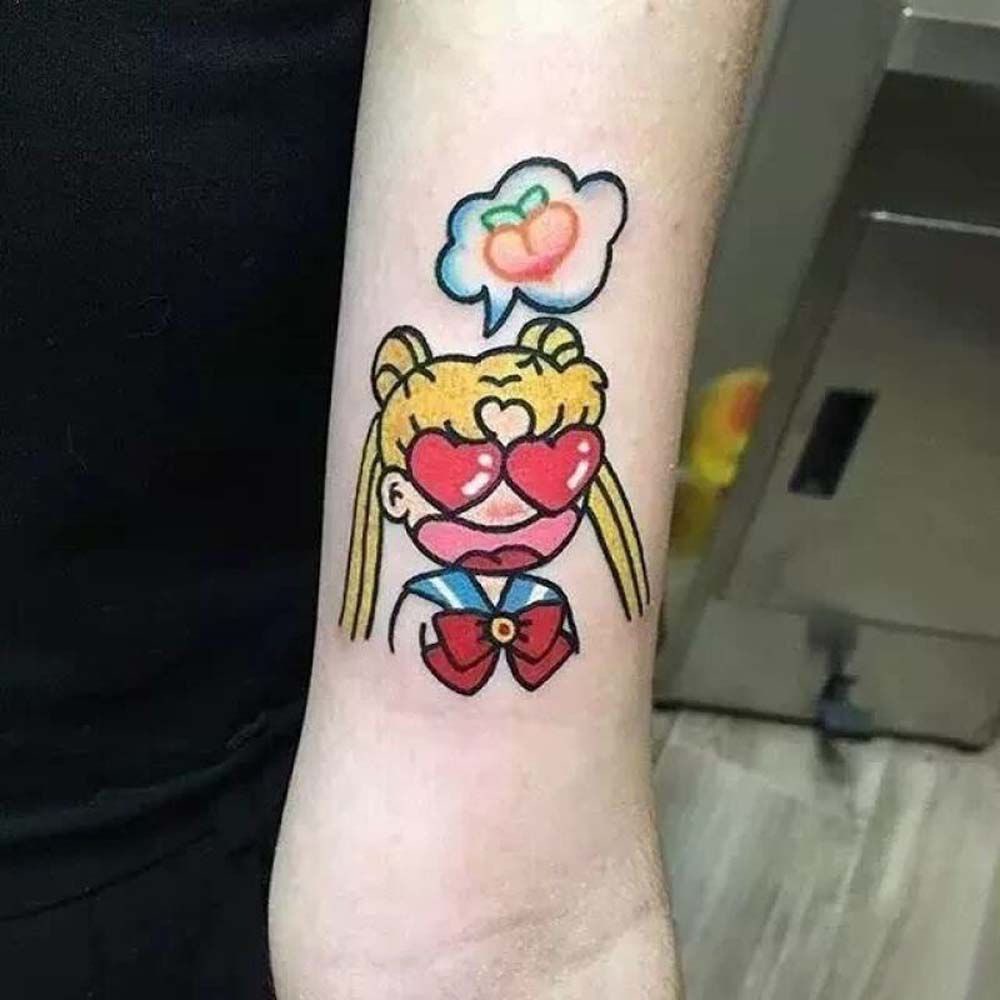 Antoine Waterproof Long Lasting Cartoon Arm Neck Sailor Moon Tattoo Stickers Temporary Tattoos | Shopee Brasil 1000_x_1000_jpg
