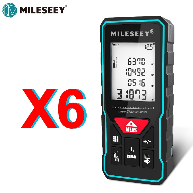 Mileseey X6 Laser Rangefinder 40 80 100 M Digital Medida Ângulo