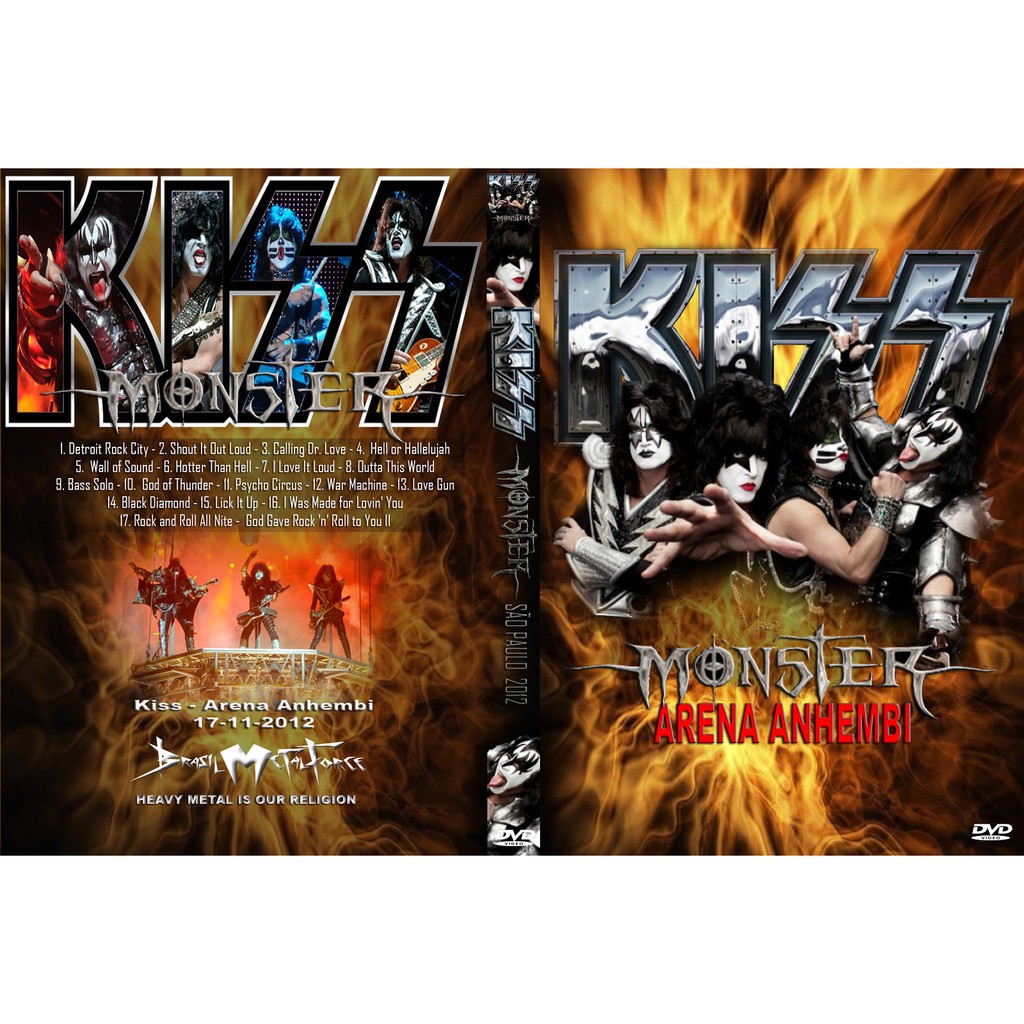 Kiss 4 dvds bootlegs rock in roll Shopee Brasil