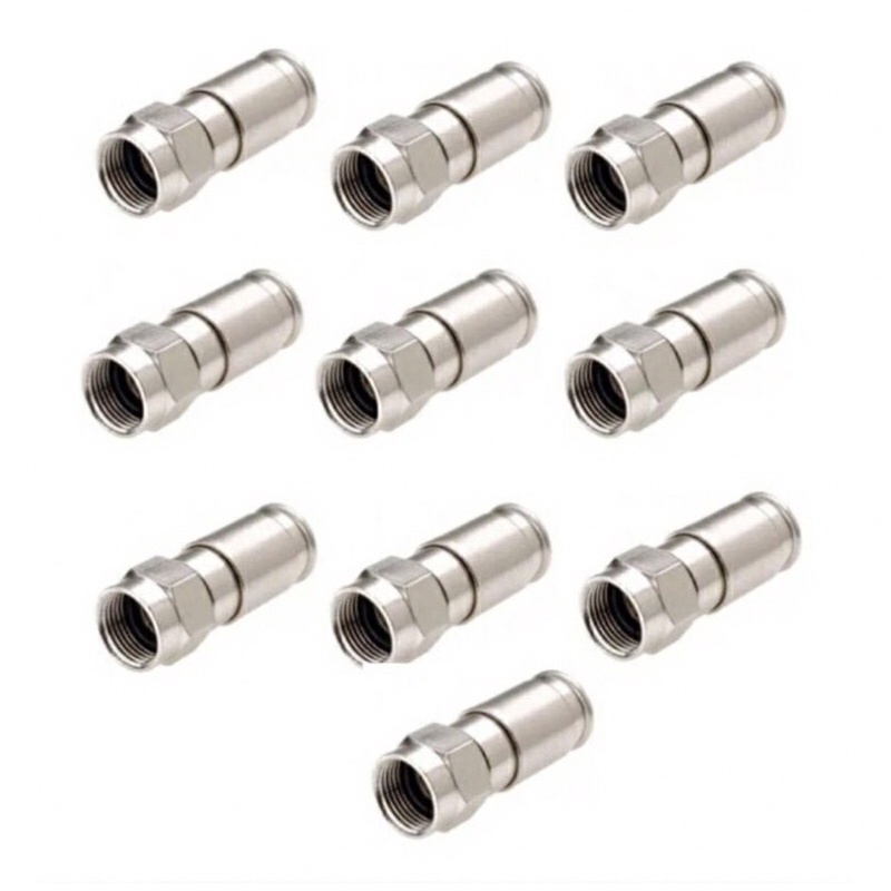 Max 84 OFF 100 Female Barrel Coax Cable Splice Connector RG6 3GHz F81