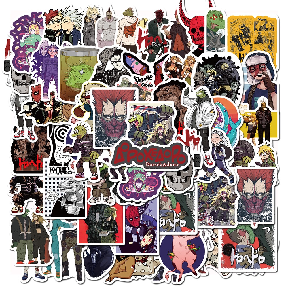 50pcs Pack Anime Dorohedoro Stickers For Skateboard Guitar Motorcycle