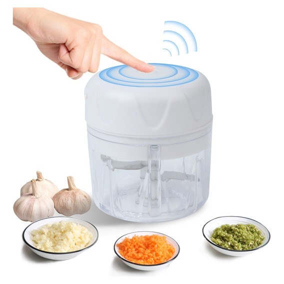 Mini Alho Elétrico Sem Fio Cortador De Legumes Triturador De Alimentos