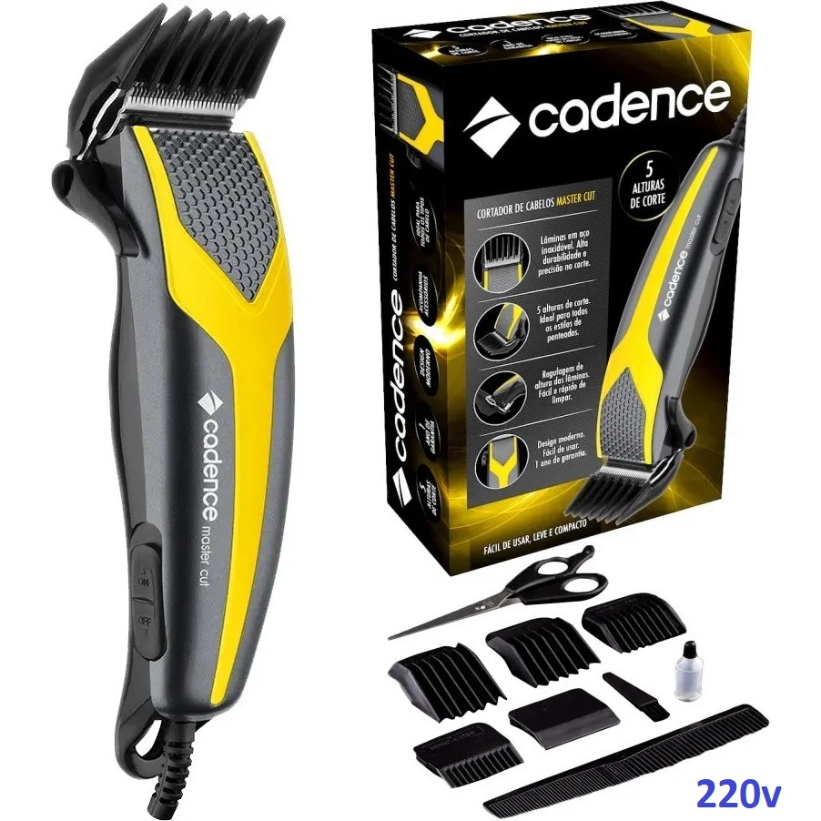 Máquina De Cortar Cabelo Eletrica Cadence Master Cut Cab174 220v