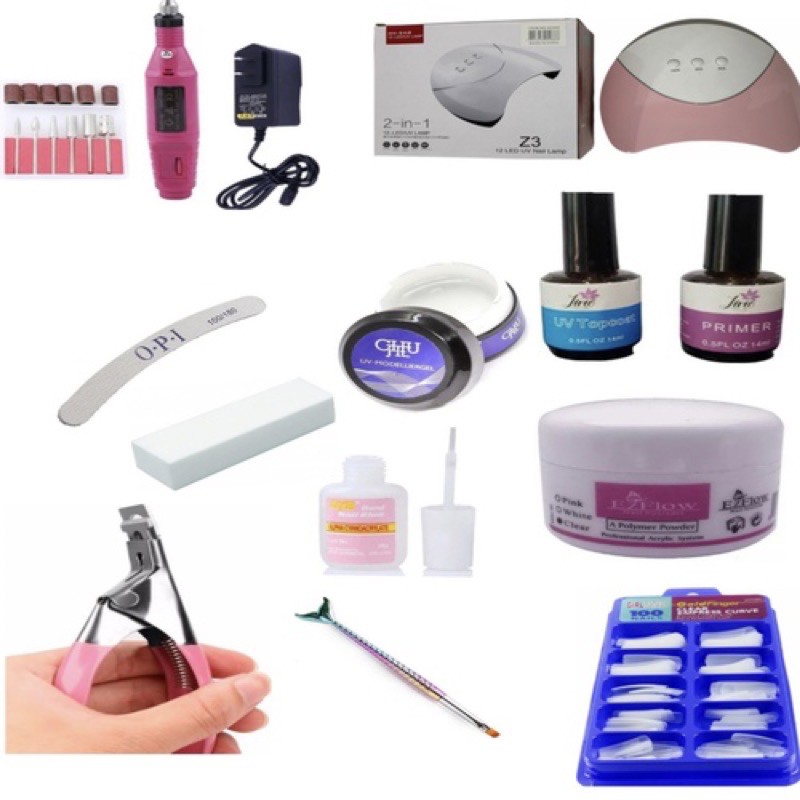 Kit De Unha Em Gel Alongamento Acrigel Acrifix Cabine e Motor Shopee
