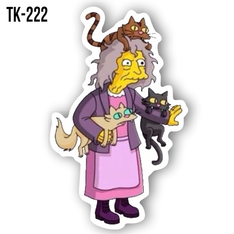 Adesivo Simpsons Velha Dos Gatos Sticker 10x10cm Shopee Brasil