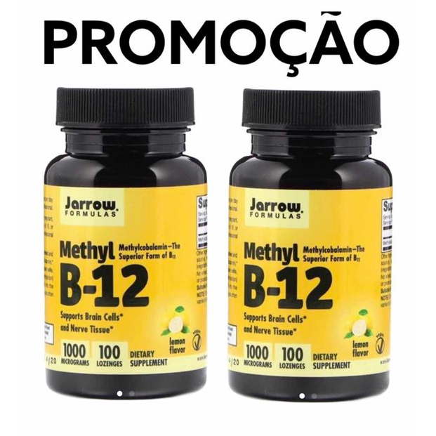 Vitamina B12 1000mcg Jarrow 100 Tablets Sublingual Metil Shopee Brasil