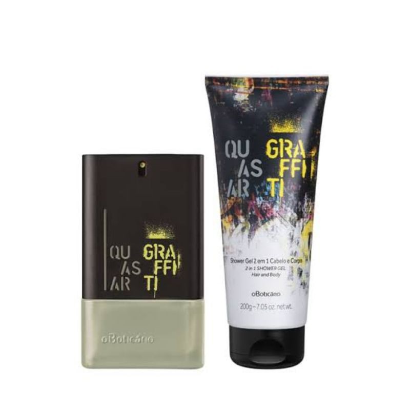 Kit Quasar Grafitti 100ml + Shower Gel Corpo e Cabelo 200ml Shopee Brasil
