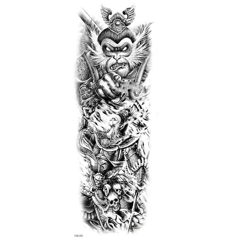 Temporary Fake Tattoo Waterproof Sleeves Animal Stickers On Body Full Arm Sleeve Tattoo Dragon For Men Waterproof | Shopee Brasil 800_x_800_jpg