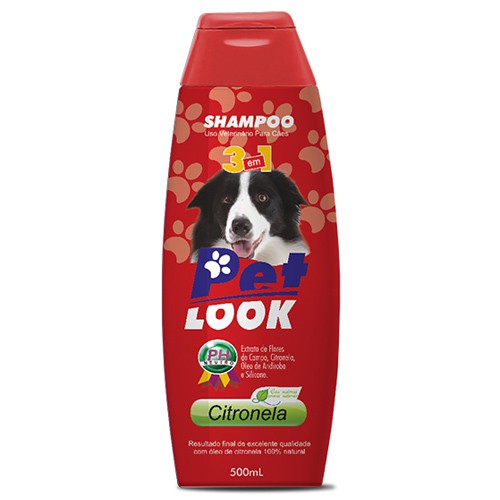 Shampoo para Cachorro Pet Look 3 em 1 Citronela Shopee Brasil