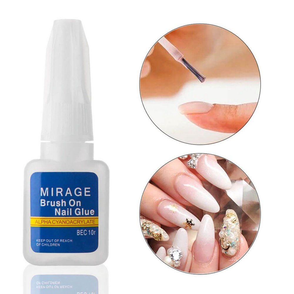 Cola Com Pincel Para Unhas Postiças Acrigel Fibra Alongamento Shopee