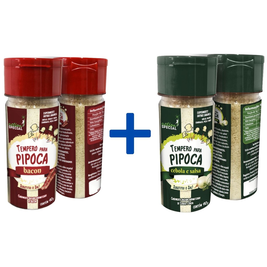 Kit Tempero para Pipoca Bacon + Cebola e Salsa Shopee Brasil
