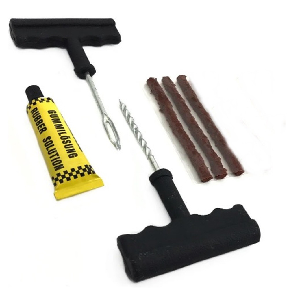 Kit Reparo De Pneu Sem Câmara Furado Carro Moto e Refil tipo macarrão