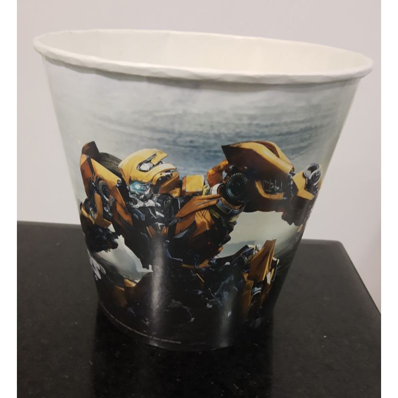 Balde de pipoca promocional Transformers Cinemark Shopee Brasil
