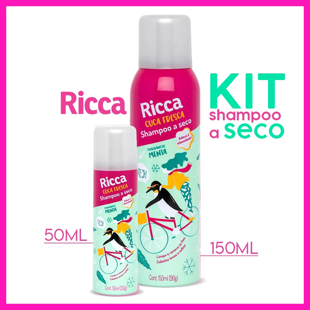 Ricca Kit Shampoo a Seco Cuca Fresca Shampoo (1 Shampoo 150ml + 1
