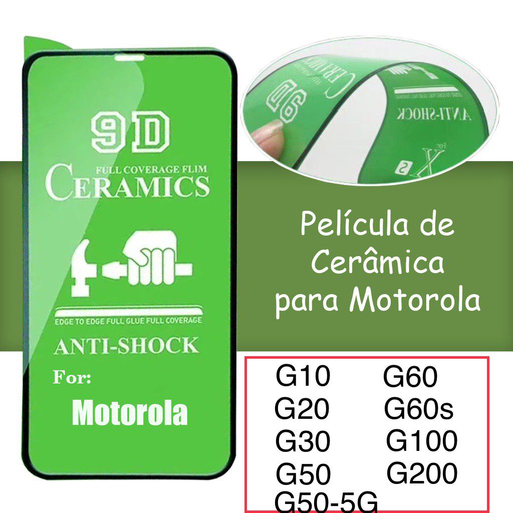 Película 9d 3D Motorola Gel Hidrogel Cerâmica Flexível G10 G20 G30 G50
