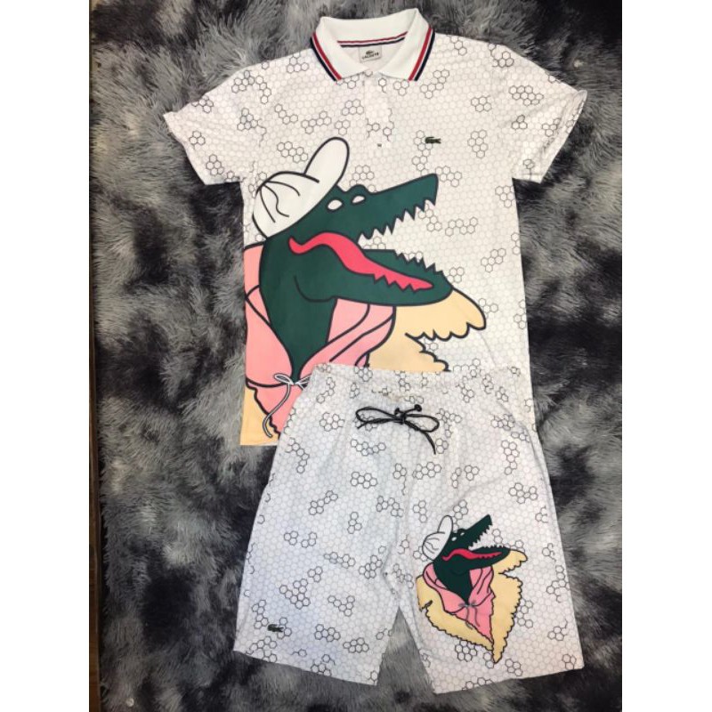 Conjunto Lacoste Kit Lacoste Masculino Polo e Bermuda Live Lançamento