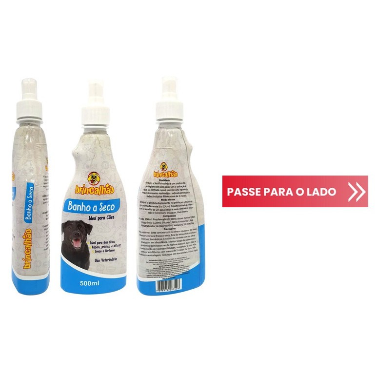 SHAMPOO BANHO A SECO BRINCALHAO 500ML PET CACHORRO Shopee Brasil