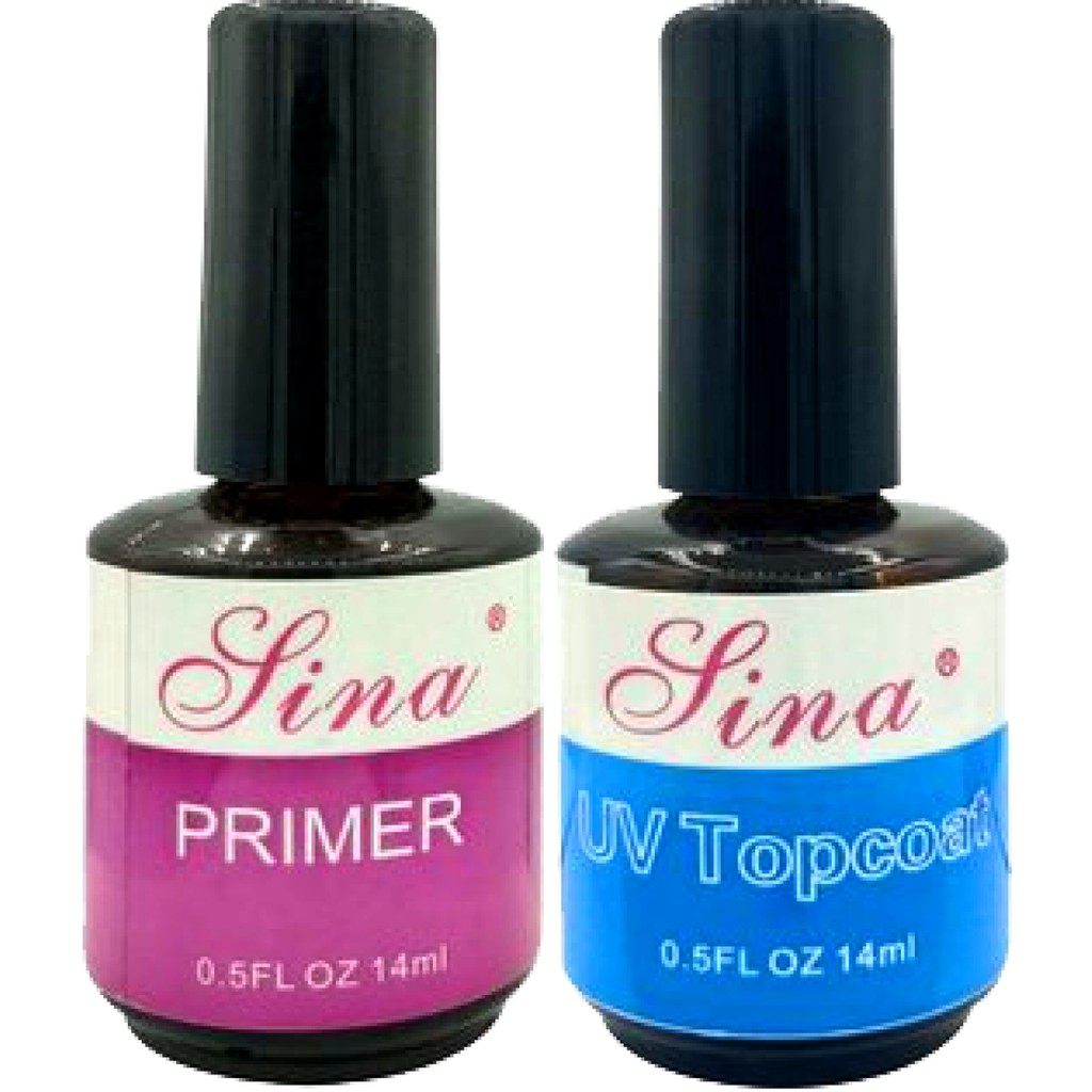 Kit Primer Top Coat Lina UV 14ml Original Unhas Gel Acrigel Shopee Brasil