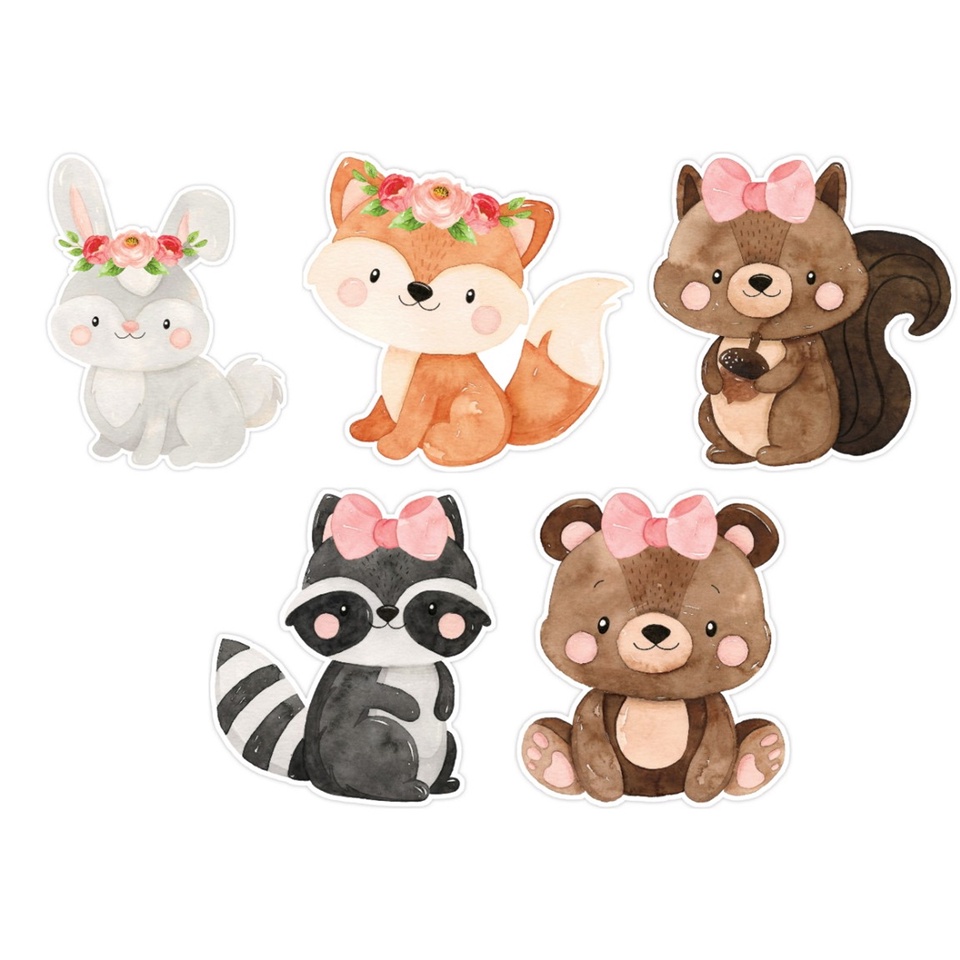 kit bosque encantado 6 displays de mesa de 20cm por 30 reais mdf