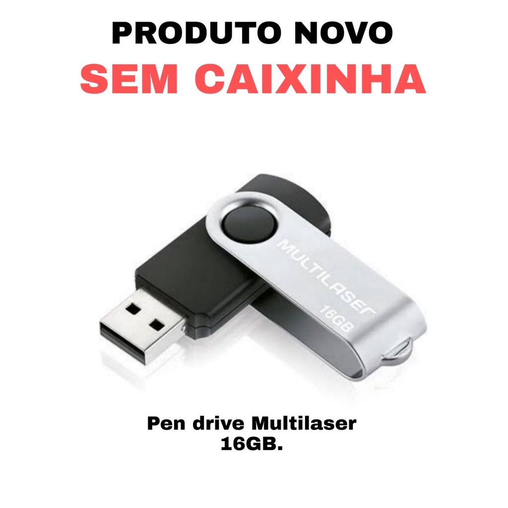 Pen drive 16gb Multilaser Twist PD588 Original ( Sem Caixinha) Shopee