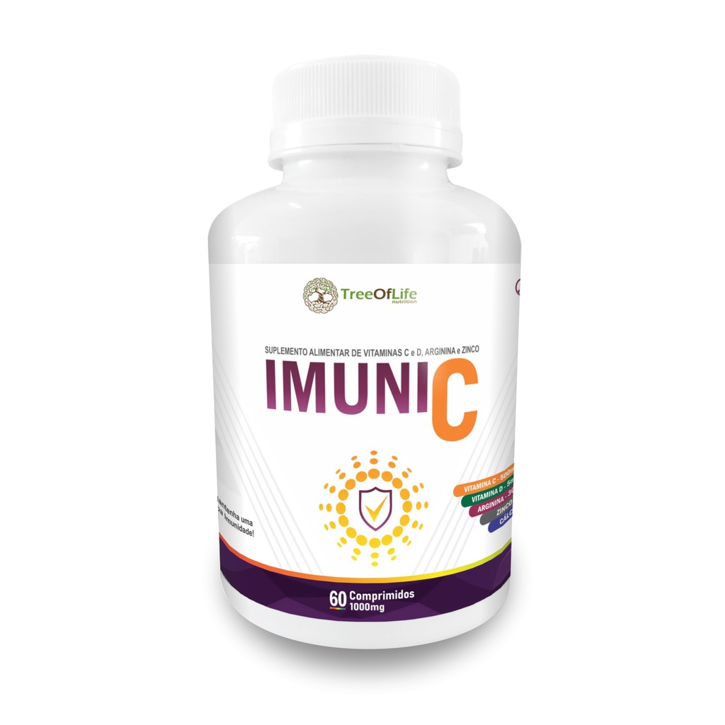 Vit C Imunidade 5+ (Arginina Vitamina C Vitamina D Zinco e Cálcio) 60