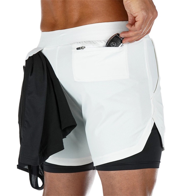 Shorts Esportivo Masculino DuploDeck De Corrida Corrida 2 Em 1 / Short