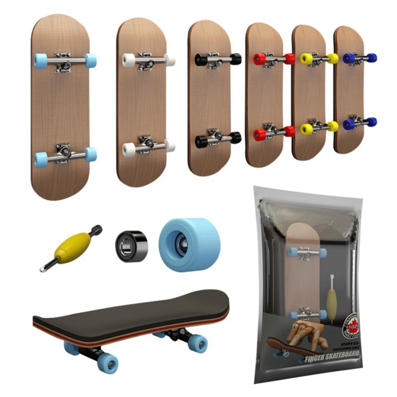 Skate De Dedo Profissional Fingerboard de madeira conjunto completo 5