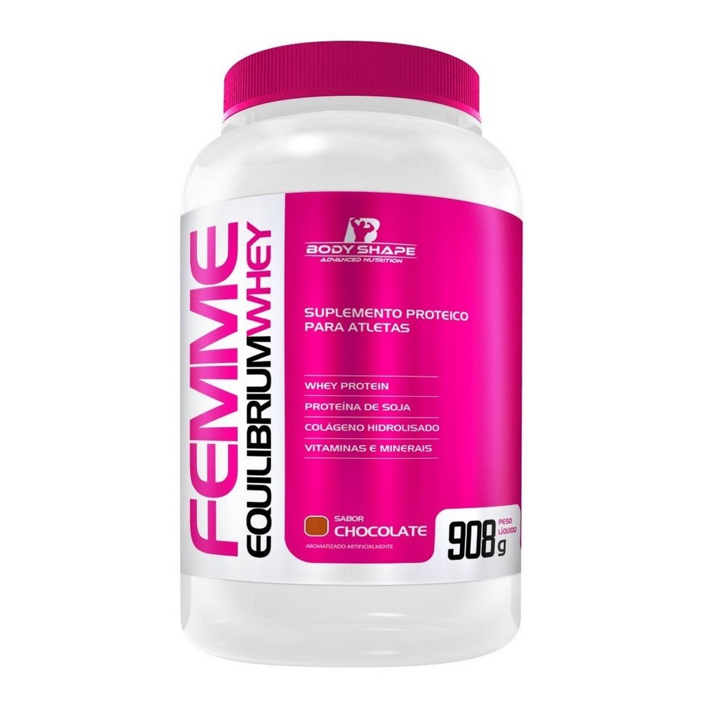 Whey Protein Feminino (908g) Femme Equilibrium Body Shape Shopee Brasil