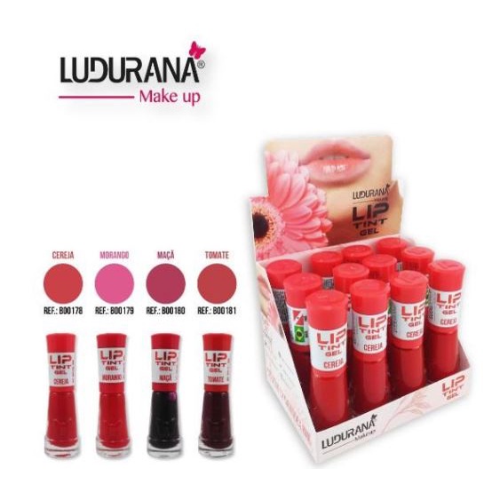 Box Display com 12 Lip Tint em Gel Ludurana MakeUp Shopee Brasil