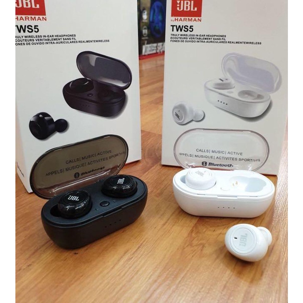 Fone De Ouvido Jbl Tws 5 Bluetooth Sem Fio Headfone Headset Shopee Brasil