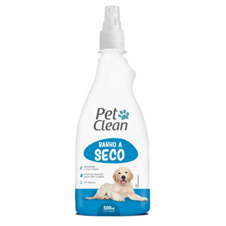 Shampoo para Cachorro e Gato Banho a seco Pet clean Shopee Brasil
