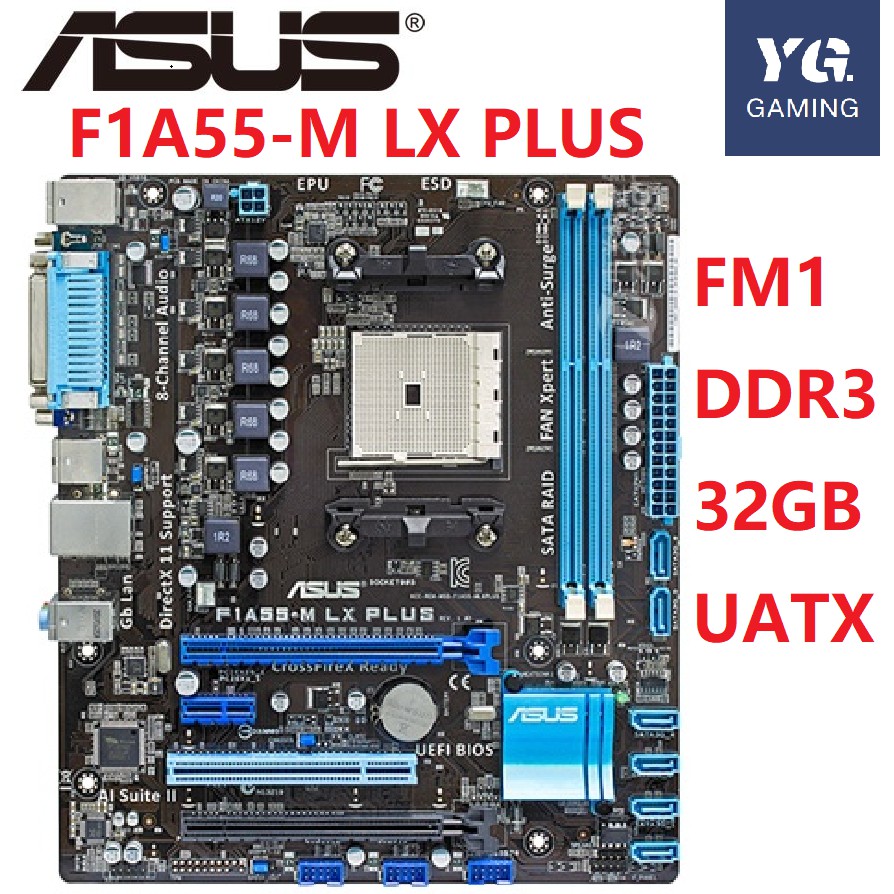 New for AMD A55 Socket FM1 Micro ATX Computer Motherboard DDR3 16GB