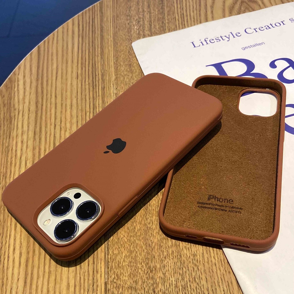 Capinha Flexível De Silicone Cor Marrom Capa Para IPhone 14Pro Max/11