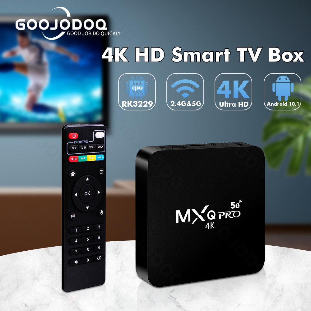 【5G/4K Versão】 Tv box Smart 4k Pro 5g 4gb/ 64gb Wifi Android 10.1 MXQ