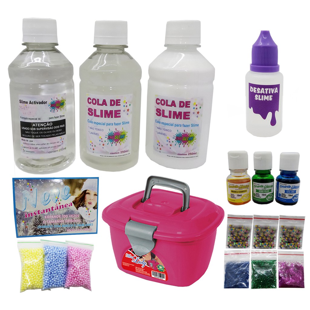 Kit Completo Fazer Slime Quite Barato Slime Aproveite