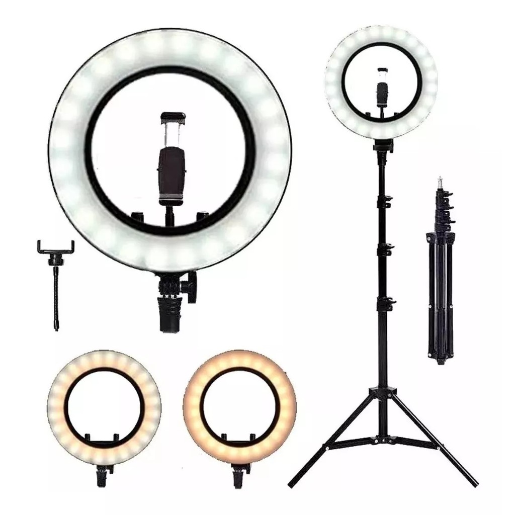 Luminaria Ring Light Led 26cm C/ Tripé de 2m Shopee Brasil