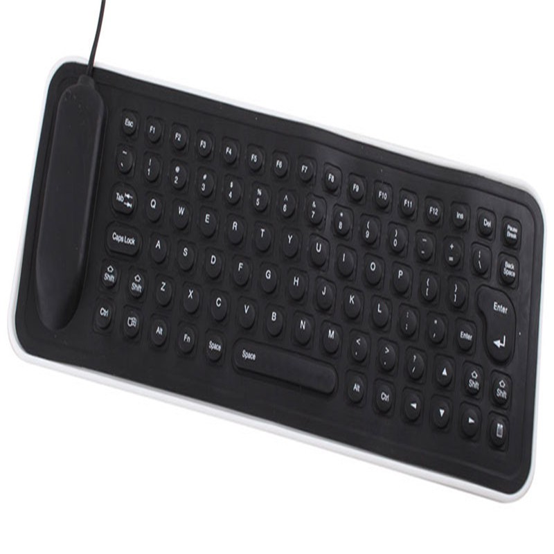 Hw Mini Teclado Usb De Silicone Flexível Dobrável Para Notebook | Shopee Brasil