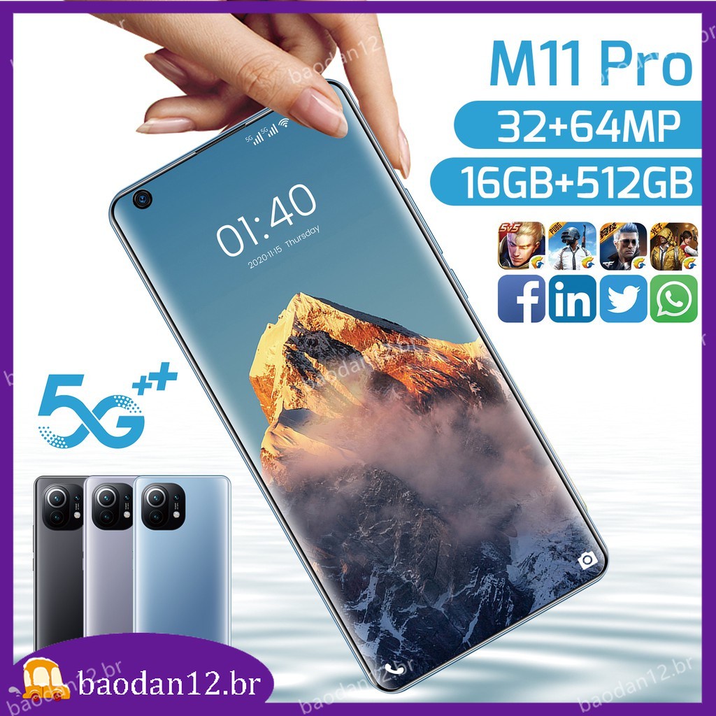 2021 novo Versão Global Celular xiaomi Red Mi 11 16+512GB 5g