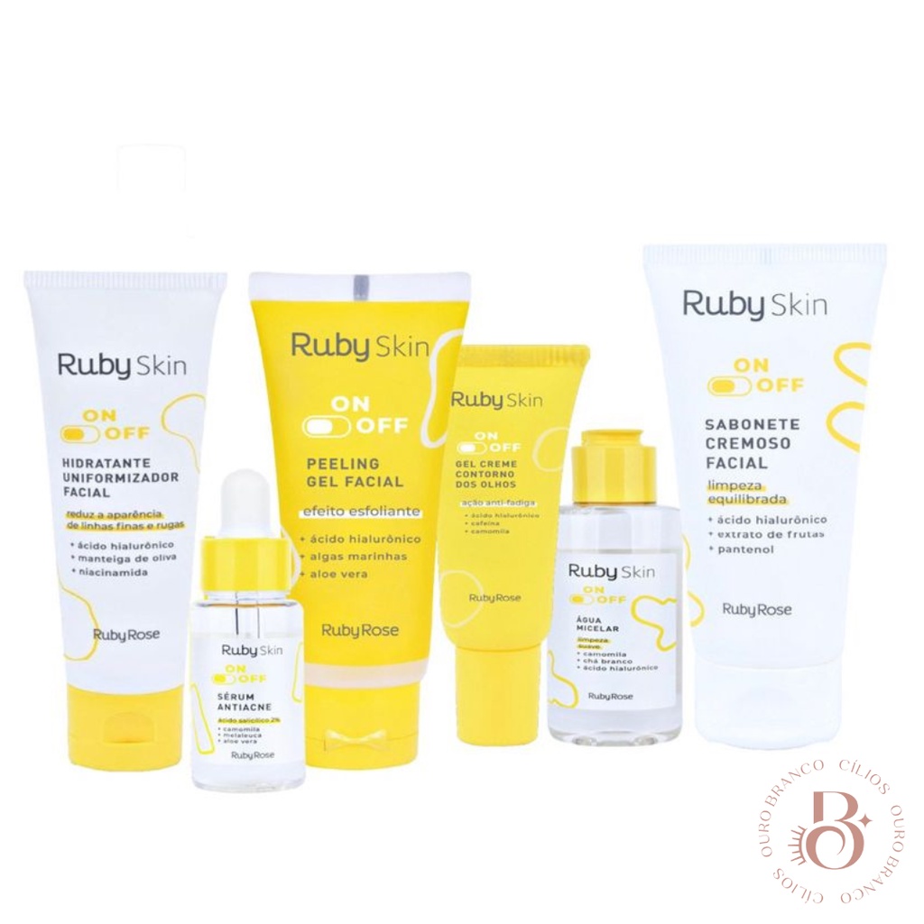 Linha Ruby Skin On+Off Ruby Rose Skin Care Shopee Brasil