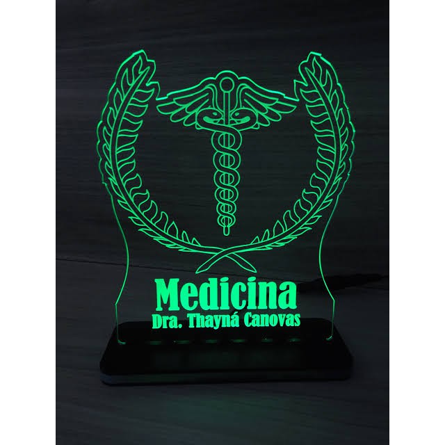 Decoração Luminária / abajur de acrílico, Laser Joinville, Profissões