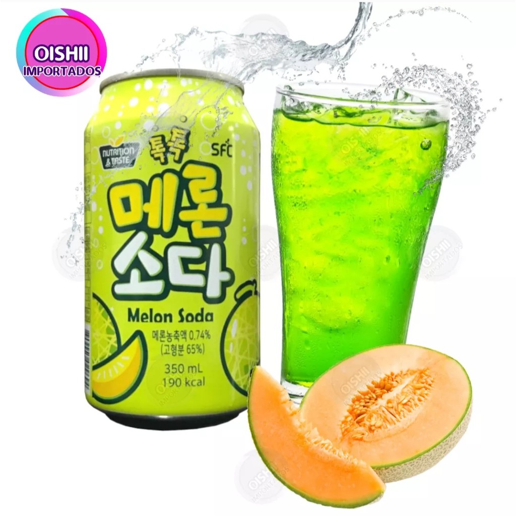 Melon Soda Refrigerante de Melão Coreano 350ml BeeCost